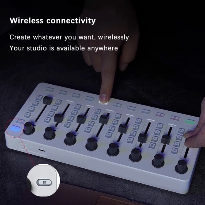SMC-Mixer Bluetooth MIDI Mixer Mixing Portable Music Arrangement MIDI Controller Fader