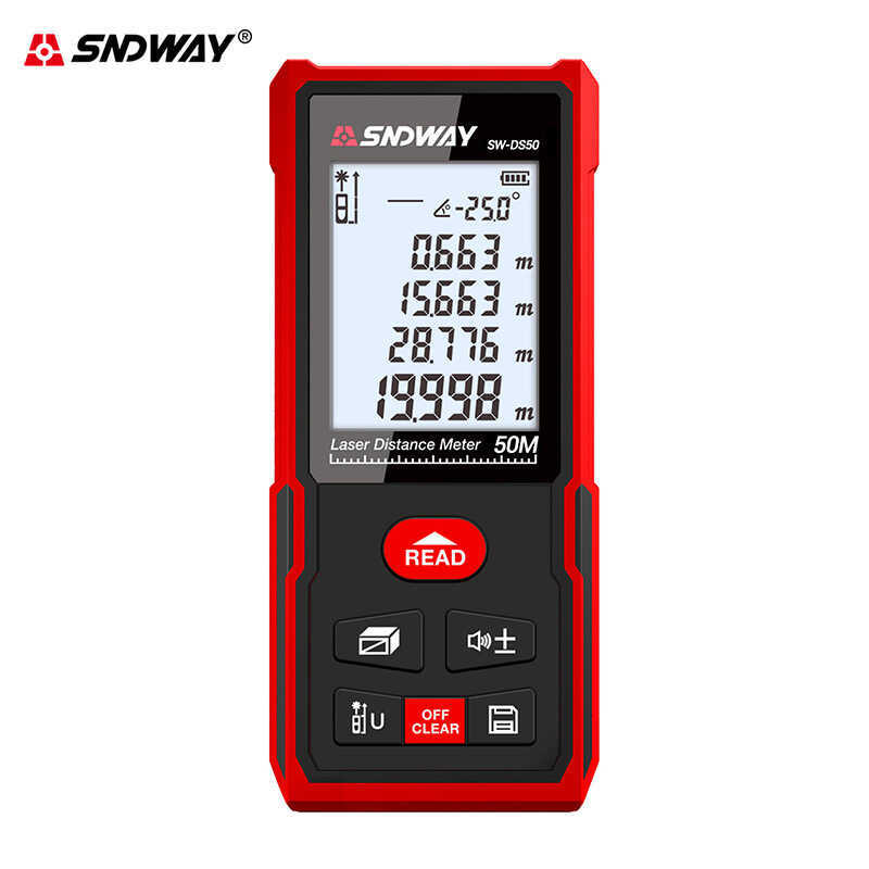 SNDWAY SNDWAY 50m-120m ไม้บรรทัดอิเล็กทรอนิกส์อินฟราเรดความแม่นยําสูงส่งออก Laser Rangefinder