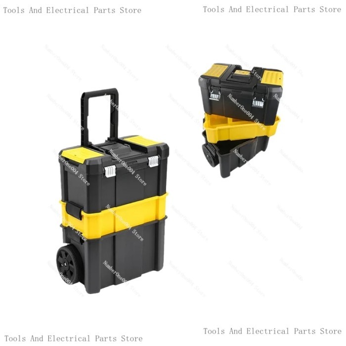 Multifunctional Mobile Hand Pull Toolbox Thickened Stack Storage Parts Box