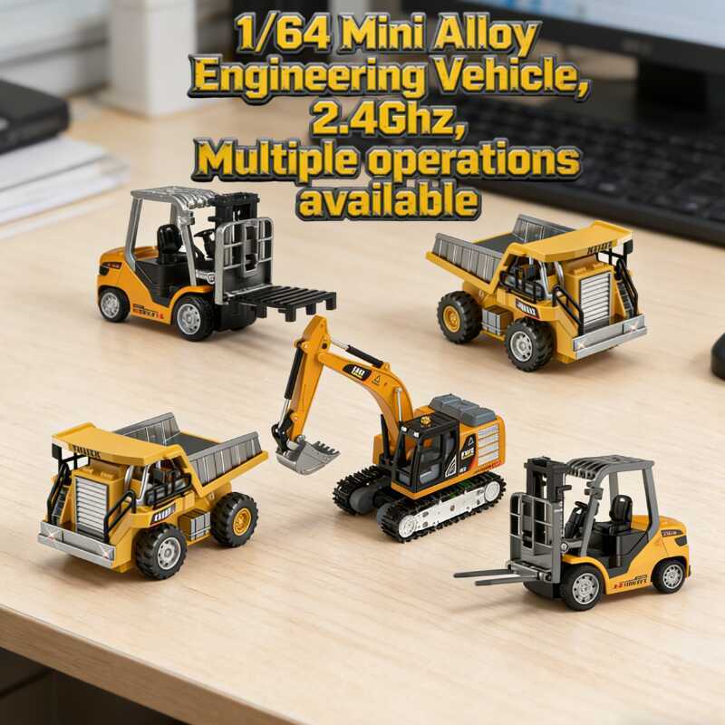 e Excavator Tipper Truck 1:64 Remote Control Engineering Vehicle Mini Forklift Birthday Gift Toy RC