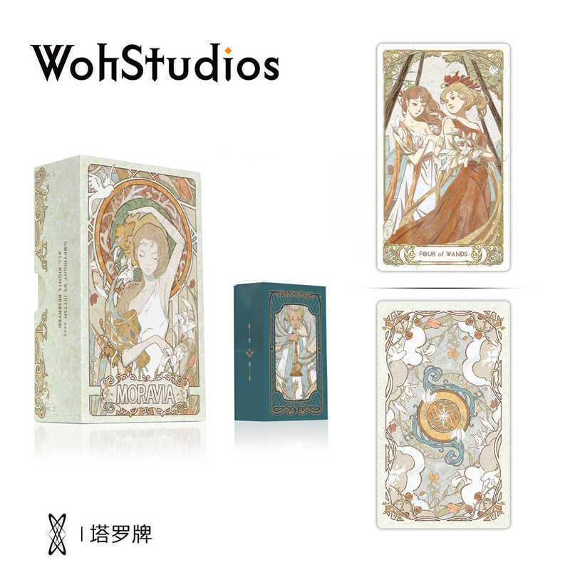 Moravia Tarot Mucha Style Card Weite Series ของแท้ Pan Weite 78 Star Diamond Card Set