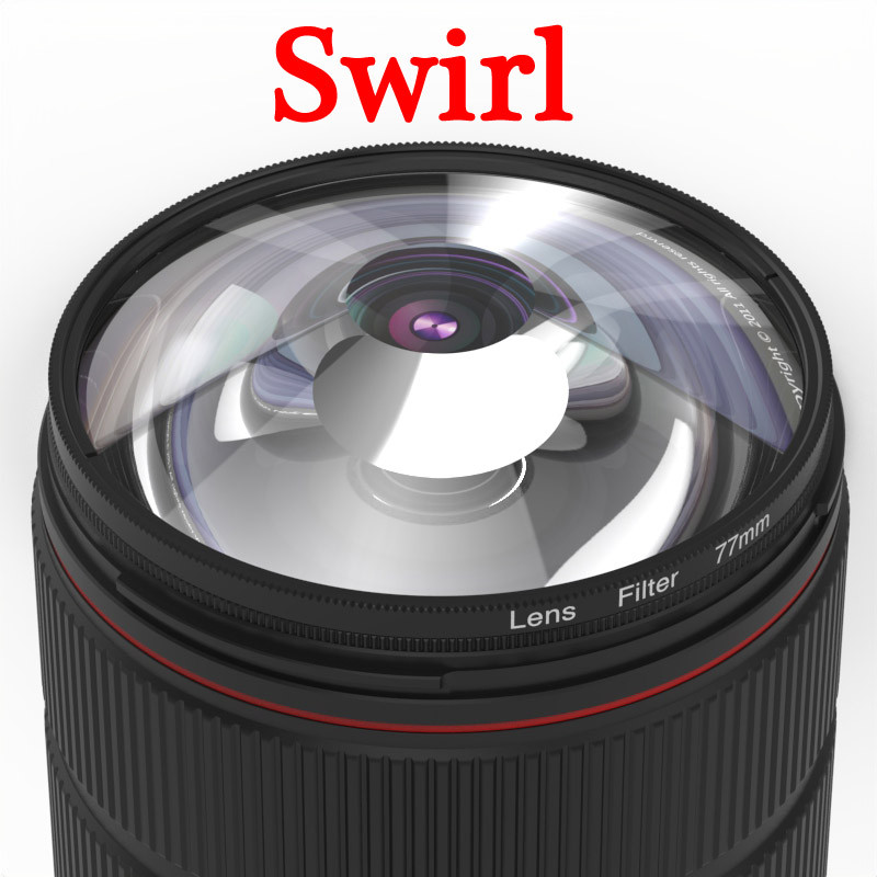 Prism Professional Camera Effect Lens Filter ฟิลเตอร์เลนส์ Swirl สําหรับกล้อง SLR