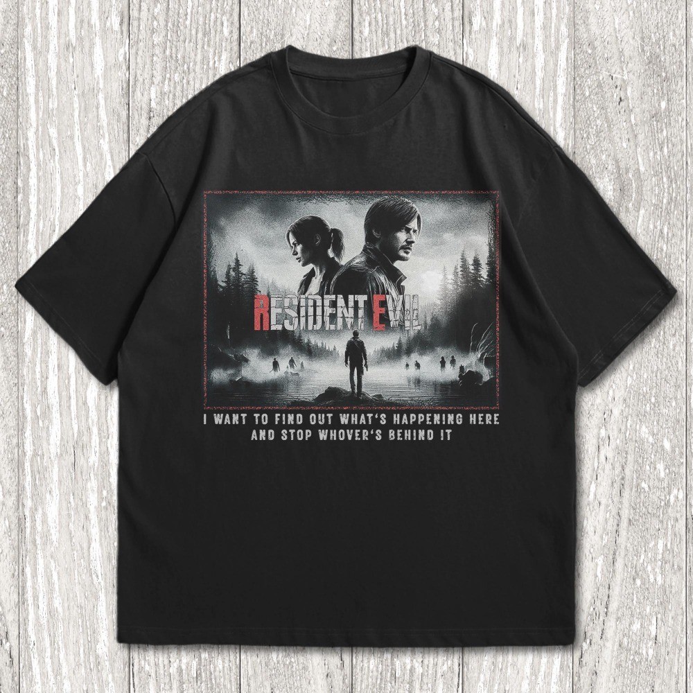 Resident Evil, Horror Video Game Movie T-shirt Summer New Mens Casual Y2K T-shirt Unisex