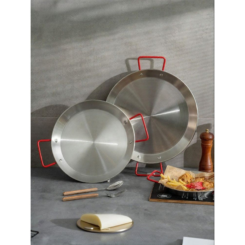 onlycook | Stainless Steel Paella Pan Flat Bottomed