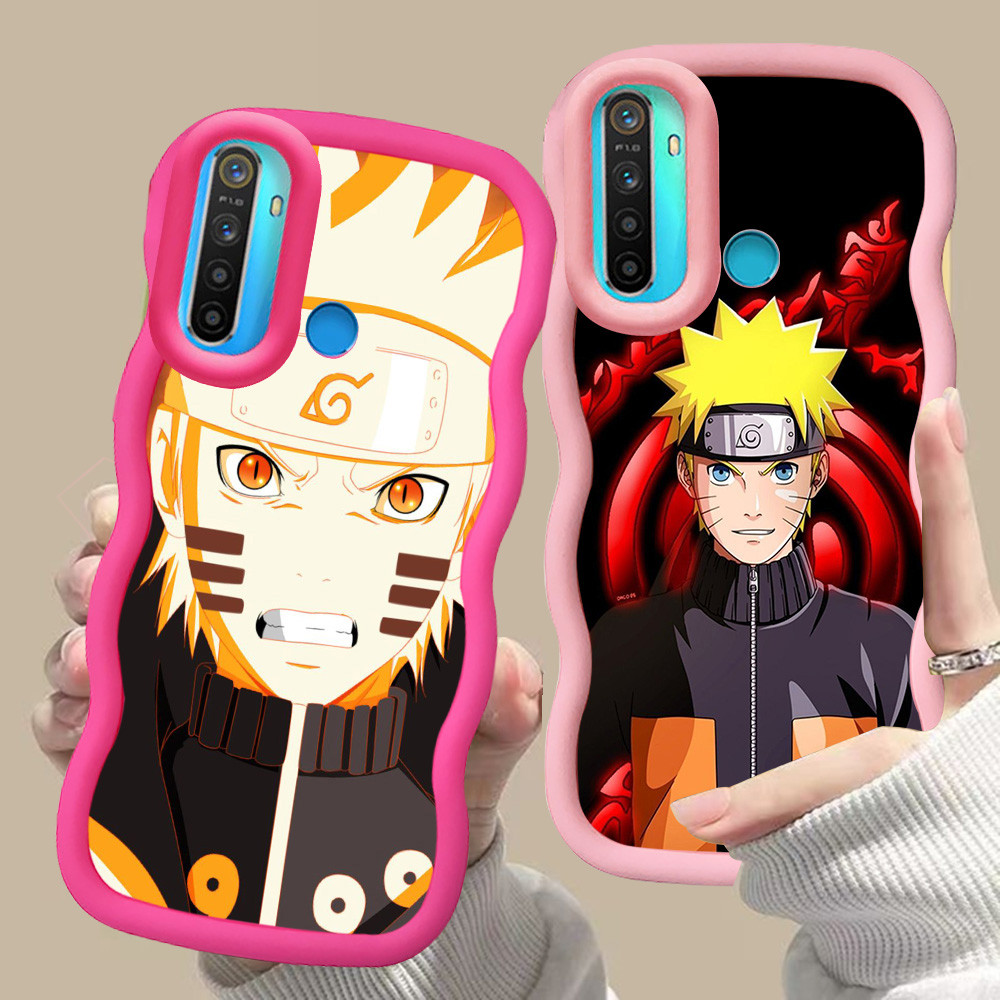 MERAH D-11 Uzumaki Naruto สีชมพูสีแดงสําหรับ OPPO A31 A91 Reno 3 Realme 5 6i 5i 5s สีดํา