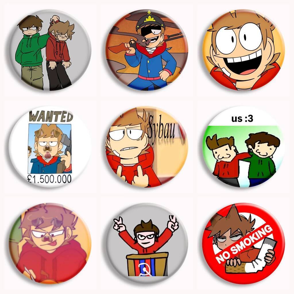 เข็มกลัดแบบแอนิเมะ Eddsworld ตลก เหมาะสำหรับสะสมและของขวัญให้เพื่อน