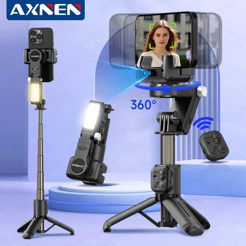 2025 Q19 AI มือถือเดสก์ท็อป Gimbal Stabilizer ขาตั้งกล้องการติดตามใบหน้าหมุนได้ 360 องศา 9 ชนิดของเอ