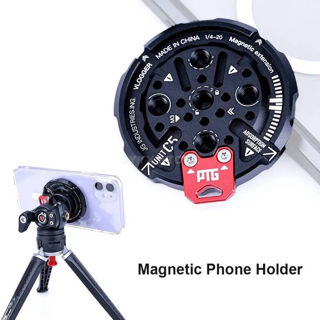 Vlogger แม่เหล็กฐานแผ่น ARRI ตําแหน่งสําหรับโทรศัพท์มือถือ iPhone Magsafe กรณี fit สําหรับขาตั้งกล้อ