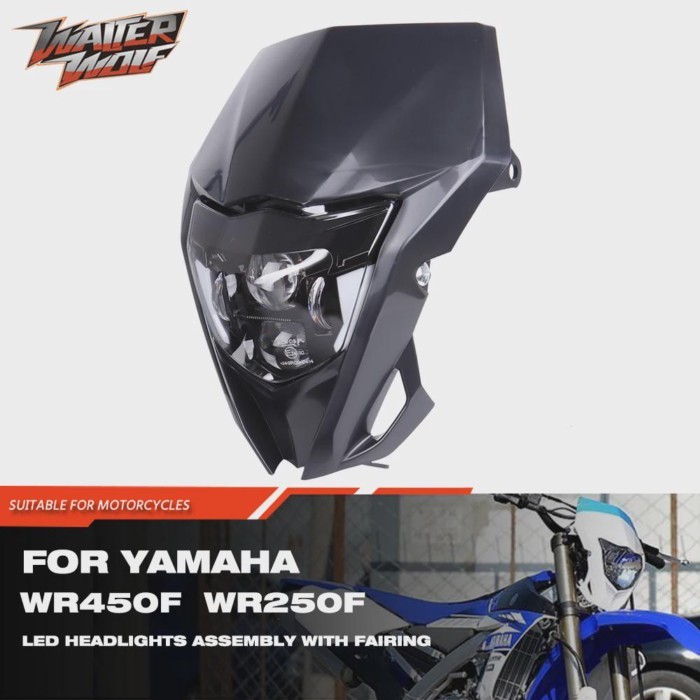 Headlight LED Assembly with Fairing For YAMAHA WR450F WR250F WR 450F 250F 2012 2014 2017 2024 Motor