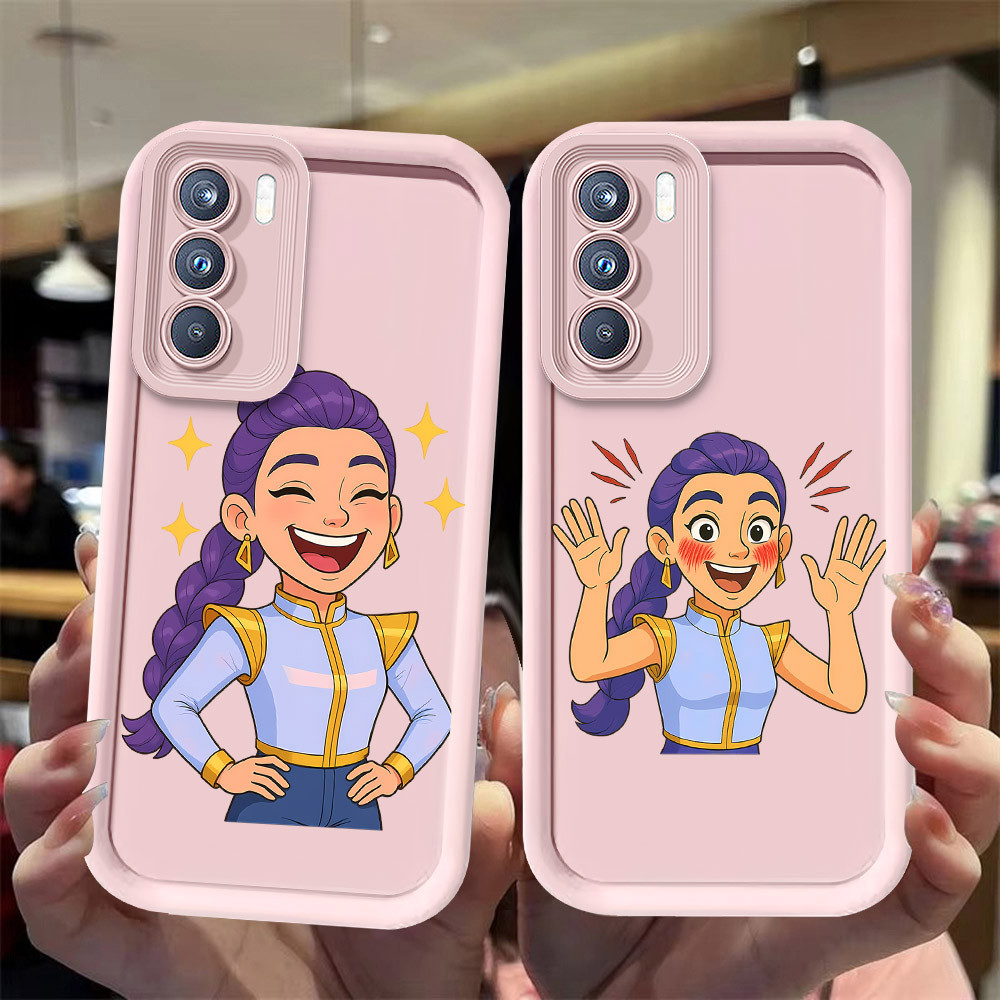 J-9 Kpop Demon Hunters ดำขาวชมพูเคสโทรศัพท์หรับ OPPO Reno A3 12 6 K12X 6Z A16 A54S A16S Lite Pro 5G