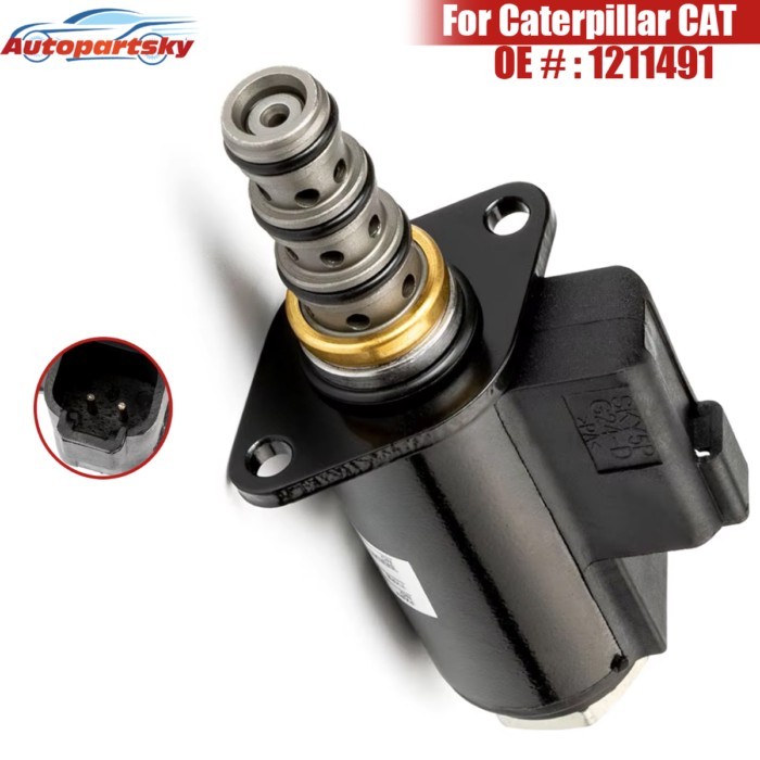 New Rotary Solenoid Valve 121-1491 For Caterpillar CAT 315C 320C 325C 330C 330D E320B E320C E320D 1