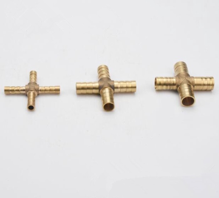 Copper "+" type Pipe Fittings, Four-way Connections,Cross type Hose Connectors,Pagoda-Shape Connect