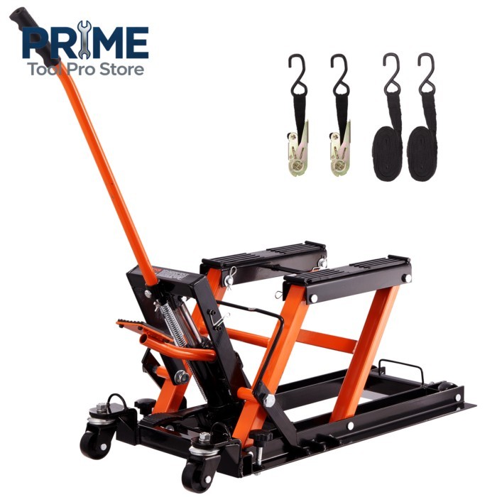 SucceBuy Steel Hydraulic Motorcycle Jack Stand 1500LBS ATV Scissor Lift Jack 4.7"-15" Scissor Lift