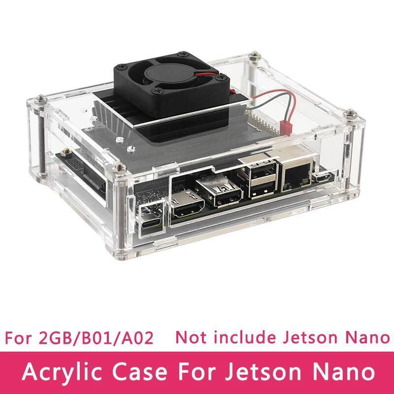 ใหม่ Nvidia Jetson Nano 2GB Developer Kit อะคริลิคโปร่งใส Shell สนับสนุนพัดลมระบายความร้อนสําหรับ Je