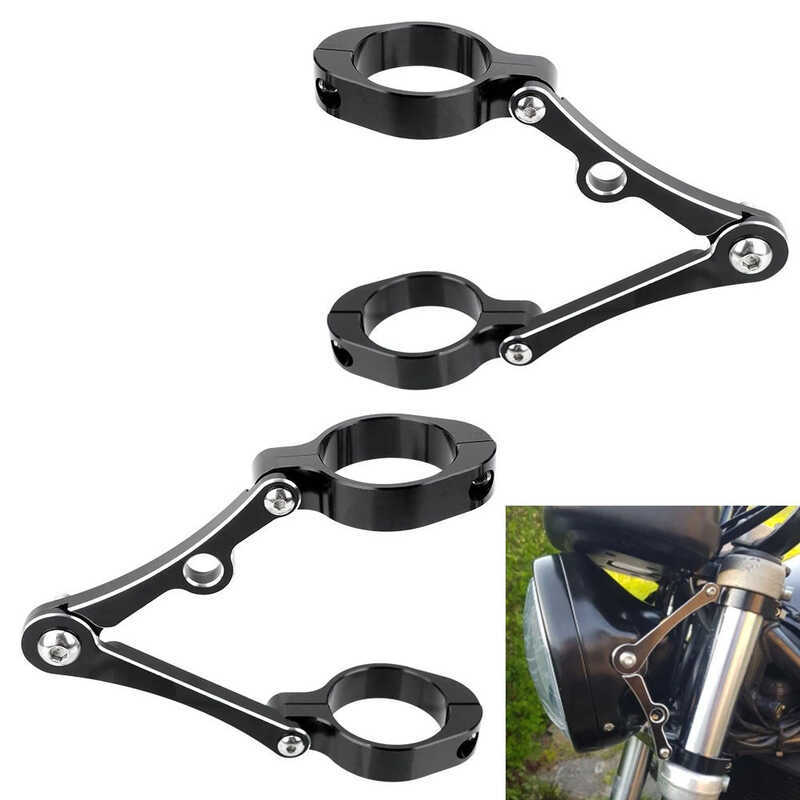 39 ~ มม.-41 มม.ยึดไฟหน้า Mount CLAMP Fork Tube ผู้ถือรถจักรยานยนต์ Bobber Cafe RACER Universal ~