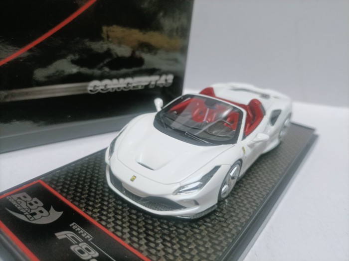 BBR 1 43 Ferrari Cairy รถสปอร์ตรุ่น Ferrari F8 Tributo Spider White