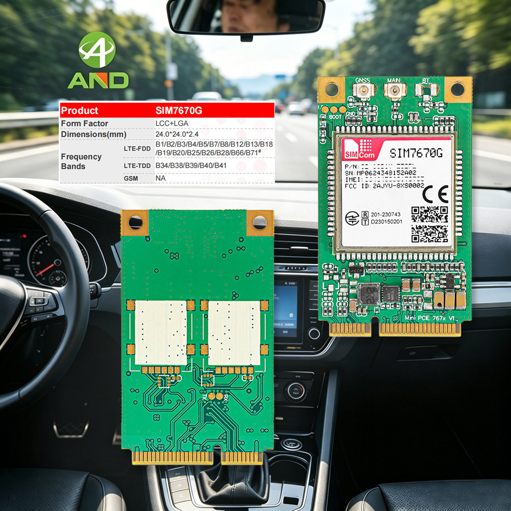 ใหม่ simcom CAT1 PCIe SIM7670G LTE Global Version