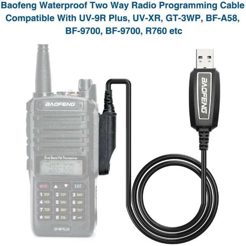 ▥ สายเคเบิลโปรแกรมมิ่ง USB สำหรับวิทยุสื่อสาร Baofeng รุ่น Pro Bf-9700 Uv-9R Plus Bf-A58 Uv-5S