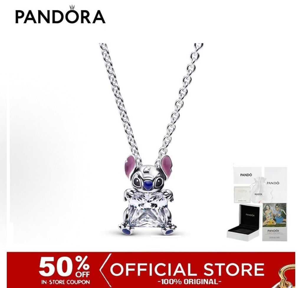 (ของแท้100%) Pandora Disney Stitch Collier Necklace