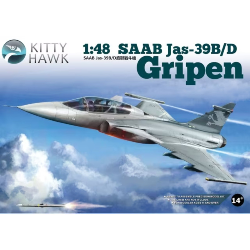 Kitty Hawk KH80118 Saab Jas-39B/D Gripen 1/48 Static model kit