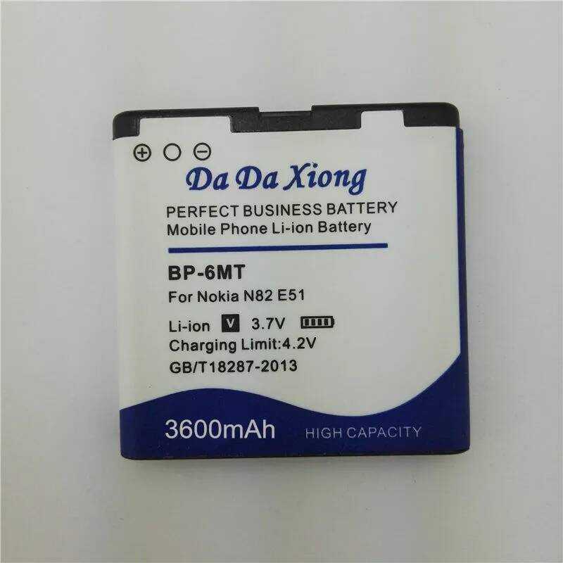 แบตเตอรี่โทรศัพท์ Li-Ion 3600Mah BP 6Mt Bp-6Mt Bp6mt สำหรับ Nokia N81 N82 6720 E51 E51i
