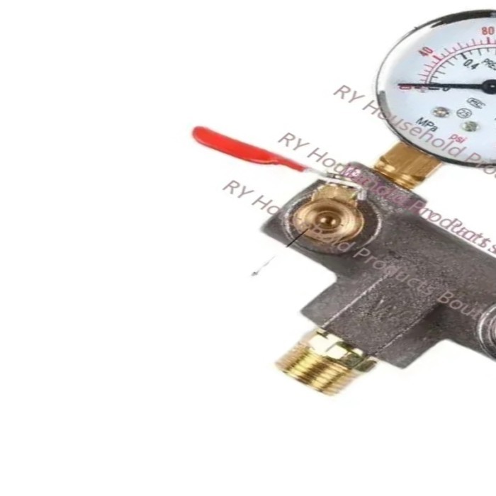 4-way 20MM Air Compressor Parts Bama Bracket Regulator Wind Air Compressor Bracket with Gauge Press