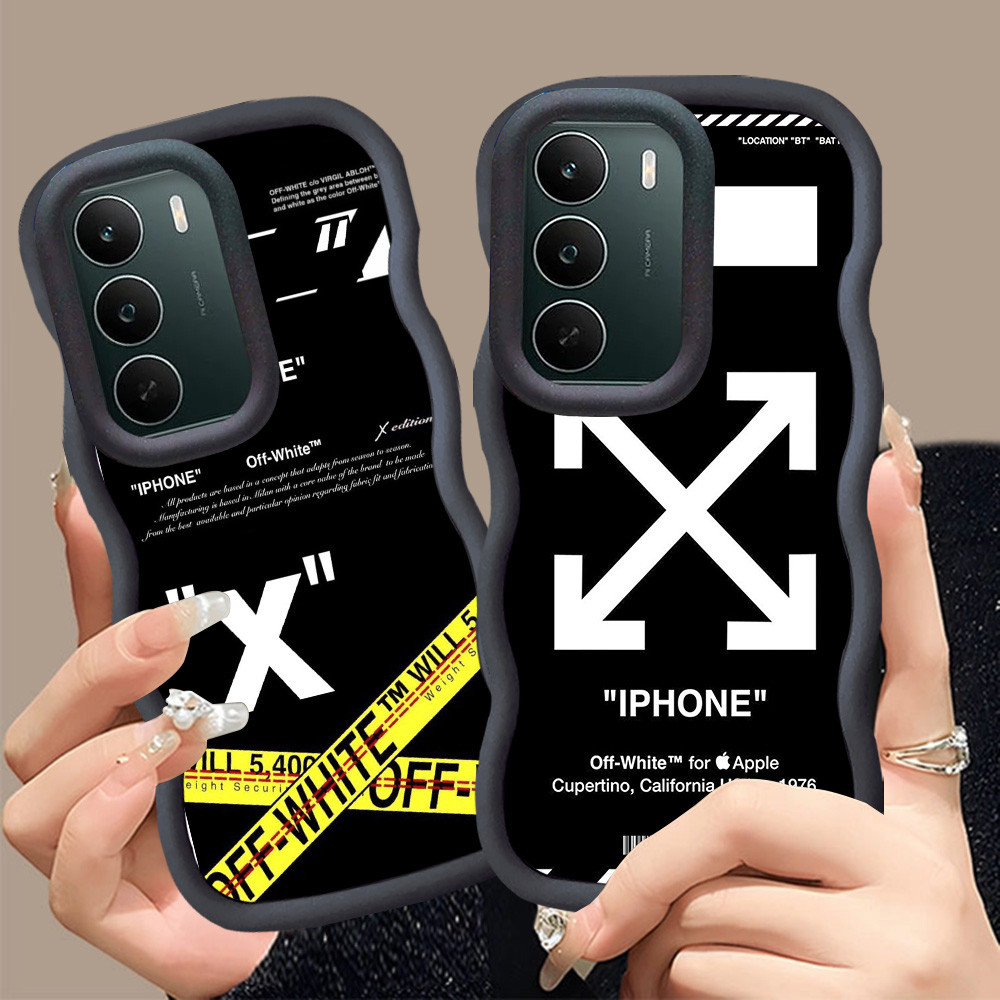 MERAH A-27 OFF White Casing สําหรับ Infinix HOT 30i 60 40i ITEL City 100 60i สีดําสีแดงสีชมพูกรณี