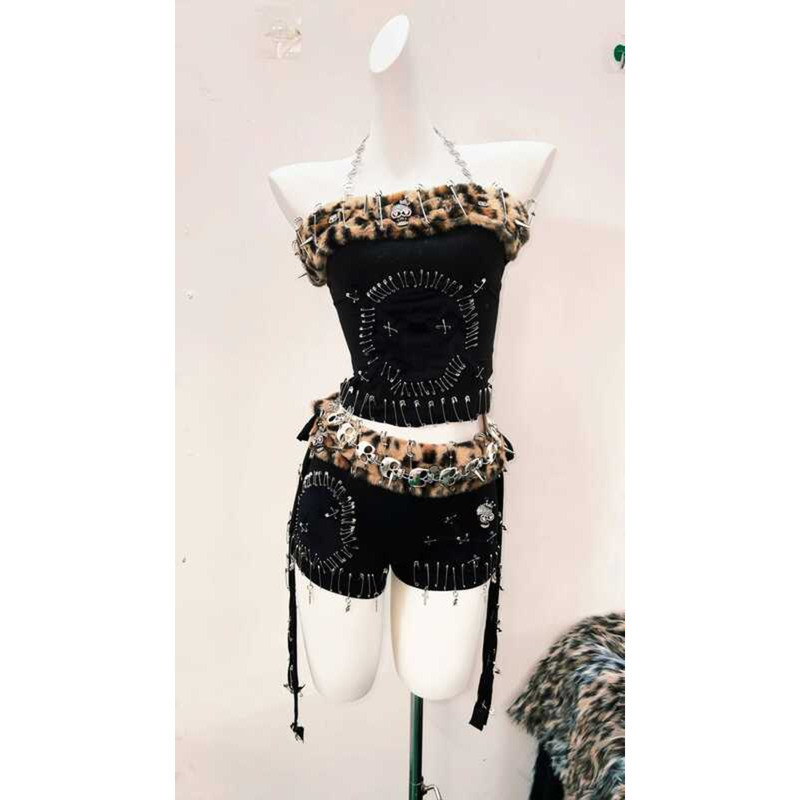 ▥ Y2kเสื้อผ้าy2k Crop Topgothicเสื้อผ้าy2k Topharuku Top Gothic Punk Tank Vintage Fairy Grunge