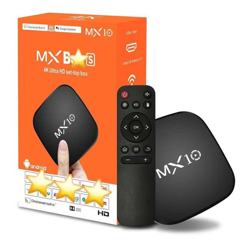 การค้าต่างประเทศ MX10 Set-Top Box RK3228A10 กล่องทีวี 4k HD WiFi Player TV