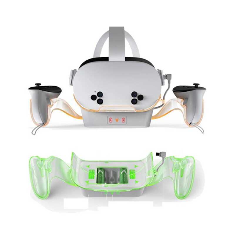 Charger Controller Holder 2 แบตเตอรี่ชาร์จ VR สถานีชาร์จใช้งานร่วมกับ Meta Quest 3S/Quest 3/Quest