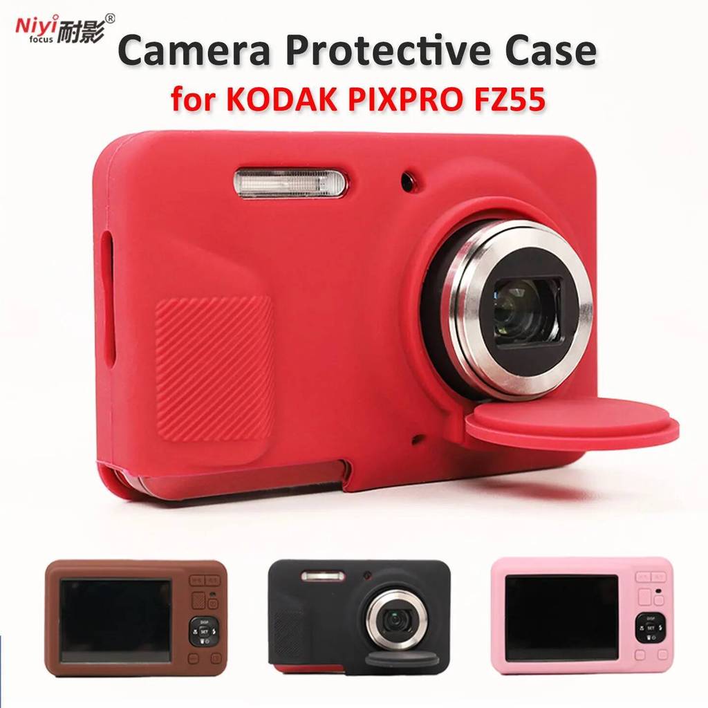 TC กล้องซิลิโคนสําหรับ Kodak PIXPRO FZ55 Soft Protective Case Pack กระเป๋าฐานป้องกันกระเป๋ากันฝุ่นกั