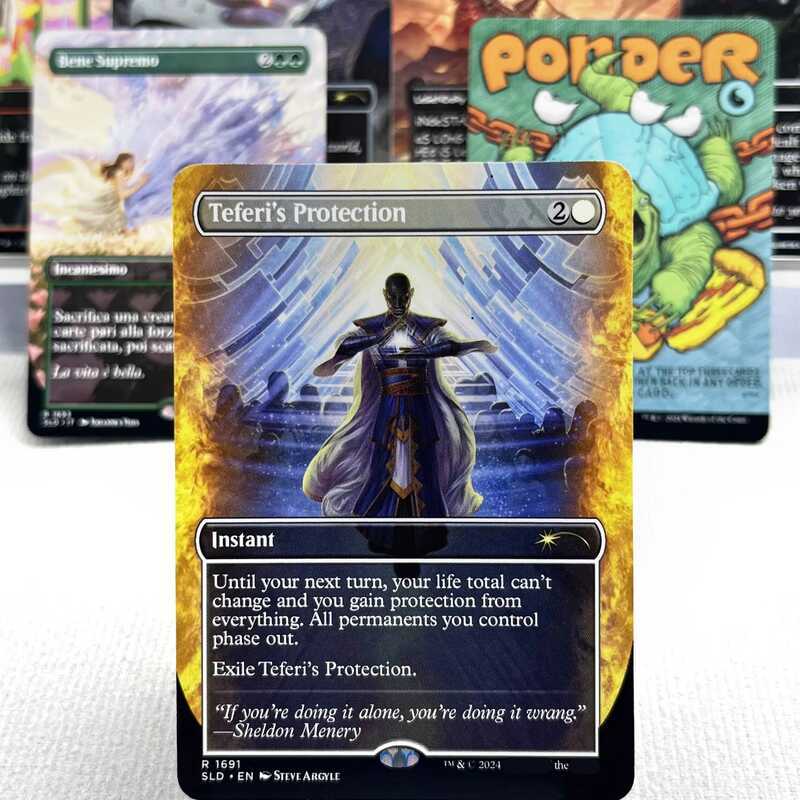 MH3 SLD HOLO8-I03 การ์ด Tcg เยอรมัน Black Core magical Teferis Protection Paber หก Ugin, Spirit the 