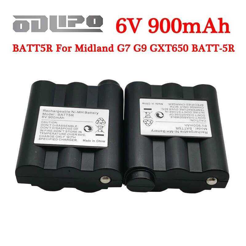 แบตเตอรี่ 6V 900mAh BATT5R AVP7 สำหรับ Midland G7 G9 GXT650 BATT-5R GXT500 GXT450 GXT900 GXT950 GXT-