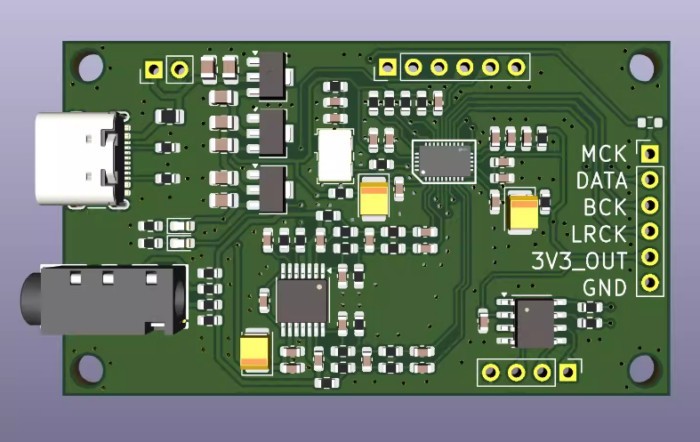 ES9038Q2M I2S DSD digital audio input DAC decoding board, development board demo demonstration modu