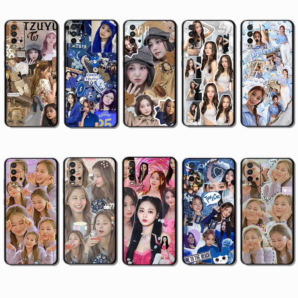 เคสโทรศัพท์สีดําแบบนุ่มสําหรับ Xiaomi Redmi 9T Tzuyu caseg