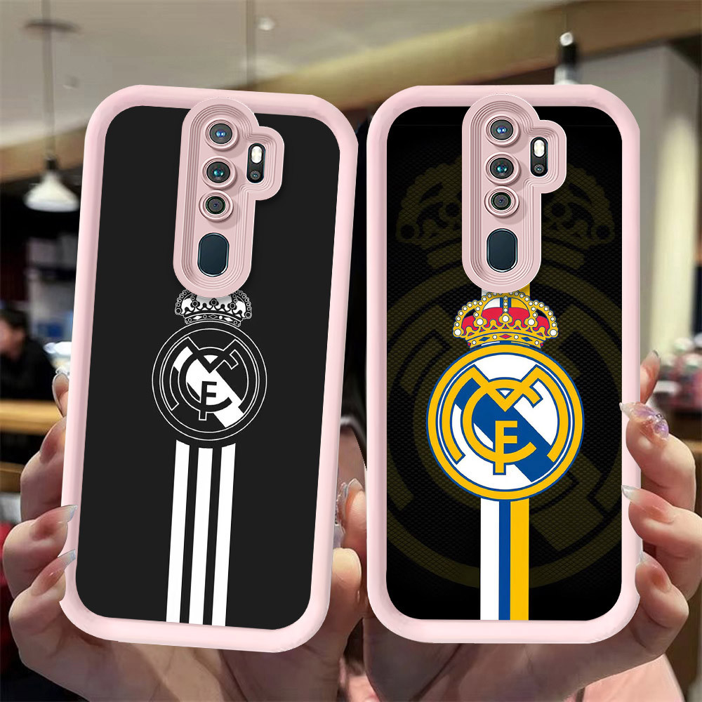 J-40 Real-Madrid ดำขาวชมพูเคสโทรศัพท์หรับ OPPO A9 A5 2020