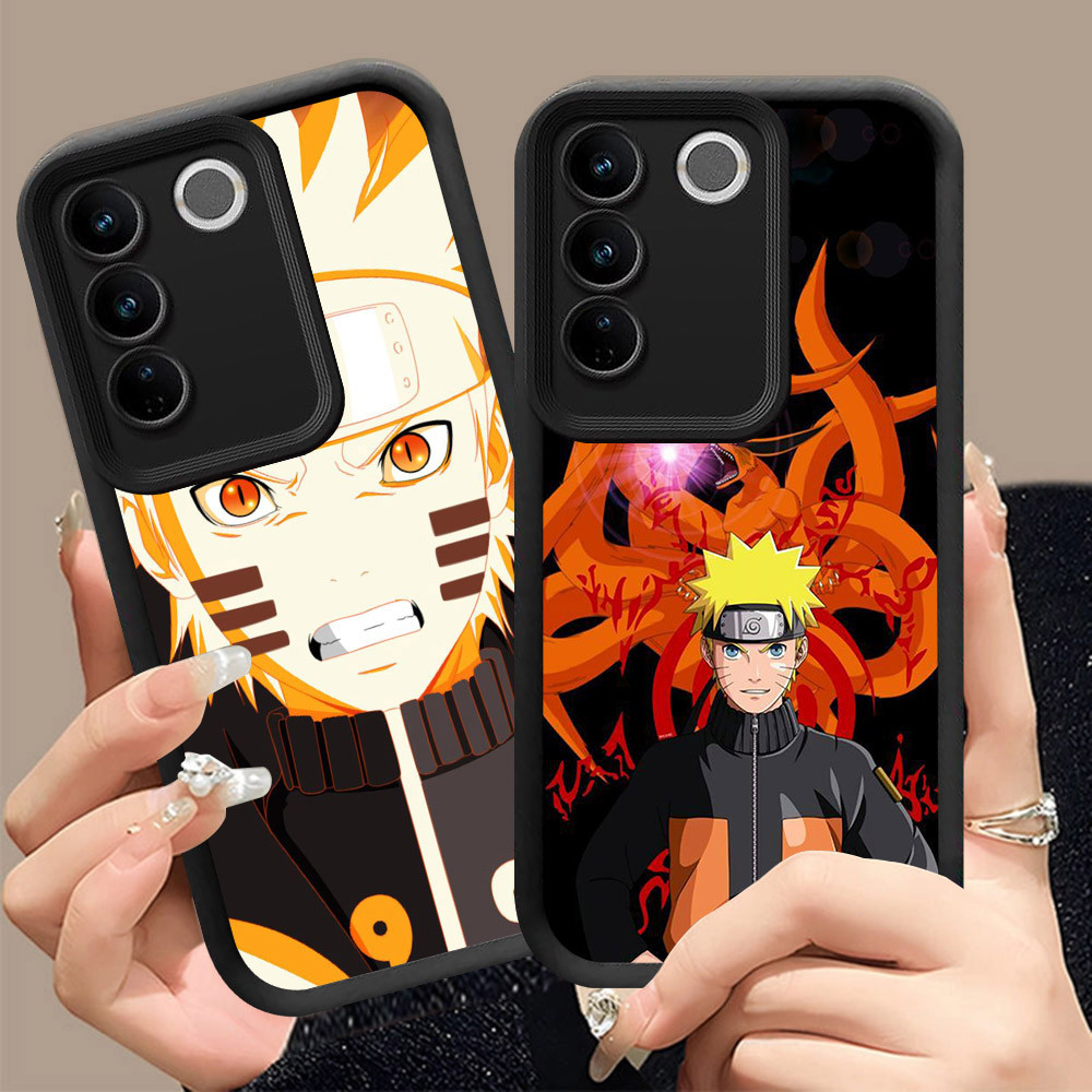 Q-2 Naruto ขาวดำเคสโทรศัพท์หรับ VIVO V29E V29 V27 Pro ปกสีชมพู