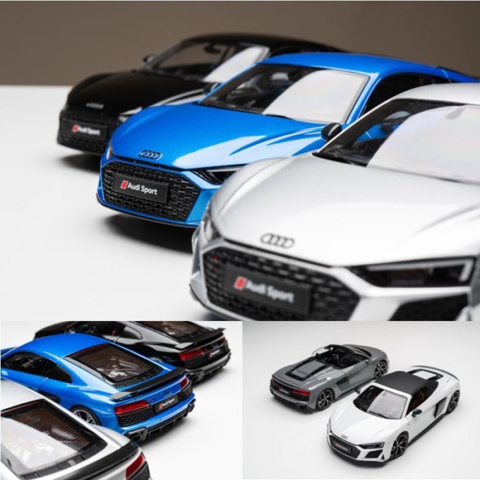 KENGFAI Qihui 1: 18 New Audi Audi R8 V10 Hard Top Convertible Alloy Full Open Car Model
