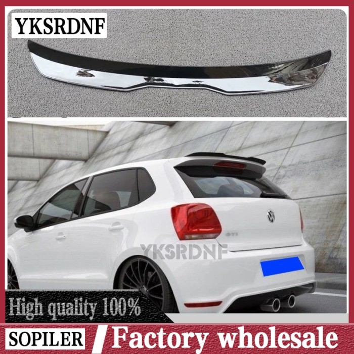 Rear Roof Spoiler For VW POLO MK5 GTI / R-LINE Lip Wing Spoiler For Polo MK5 6R 6C ABS Plastic Rear