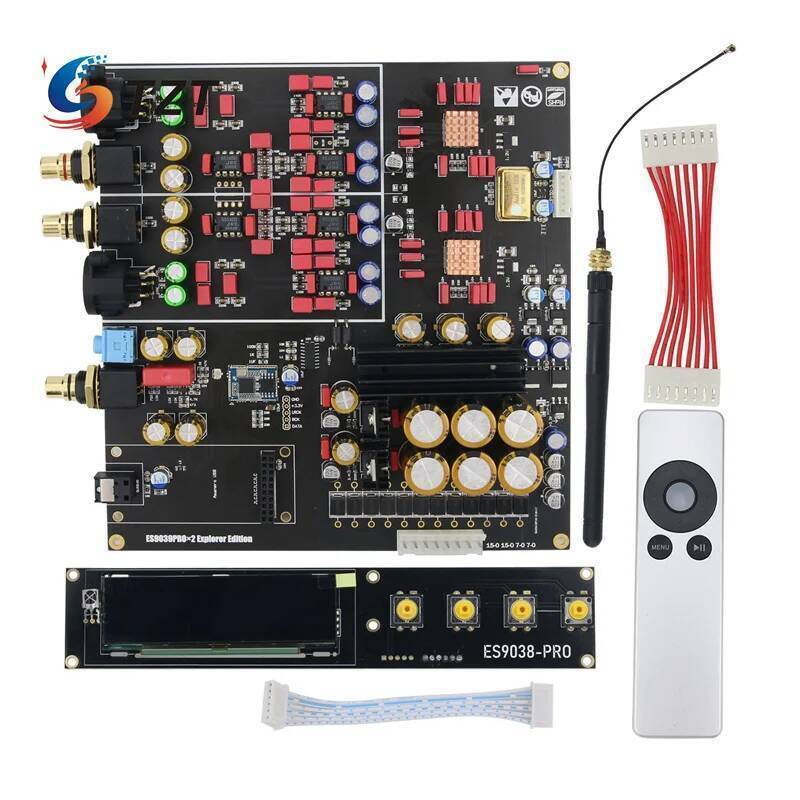 ใหม่ TZT Dual ES9038PRO ถอดรหัสบอร์ด DAC Board DSD 384K/Amanero USB/Bluetooth 5.0 Lossless Fiber Coa