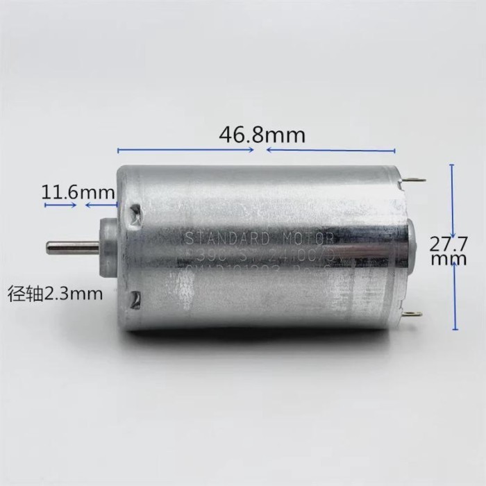 Standard Motor RP390-ST/24100 Mini 390 Motor DC 6V-12V 9750RPM Micro 28mm Carbon Brush Motor DIY Ho