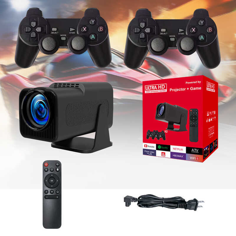 สินค้าใหม่ HY320 ครัวเรือน HD โปรเจคเตอร์ Mini แบบพกพาครอบครัว 720P Gamepad 4K โปรเจคเตอร์