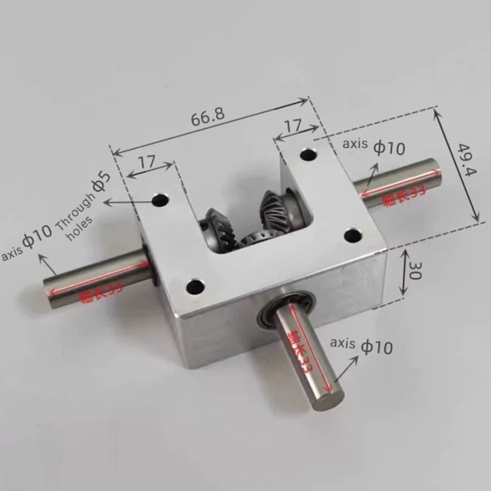 90 Degree Wire Changing Angler Differential Gear Box  Spiral Bevel Gear Shaft 6 Axis 8 Axis 10 Axis