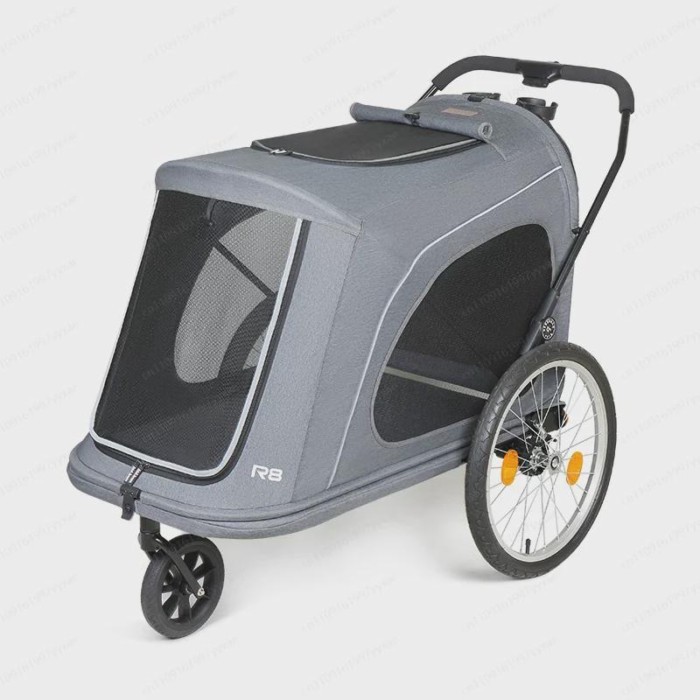Large pet cart can be folded with one click, large dogs can go out, and old dogs can tow bicycles