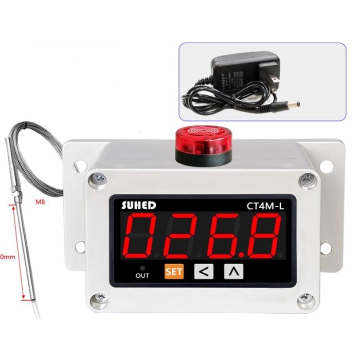 0-600°C Range, 4-20mA Input, Digital Temperature Controller with Alarm - High Accuracy Industrial O