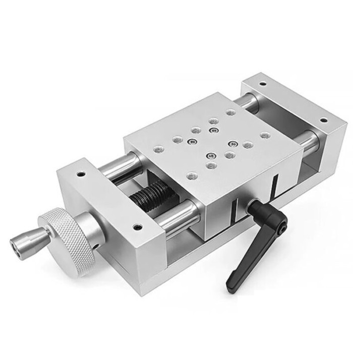 80x80mm 50mm Stroke 30kg Load Capacity Manual Linear Translation Stage X-Axis Micrometer Sliding Ta