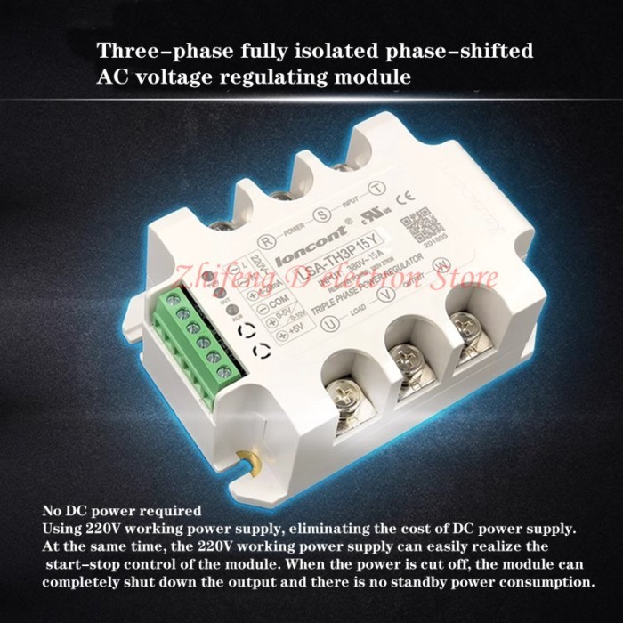 15A three-phase fully isolated phase-shifted AC voltage regulation module LSA-TH3P15Y, 0-5V, 0-10V,