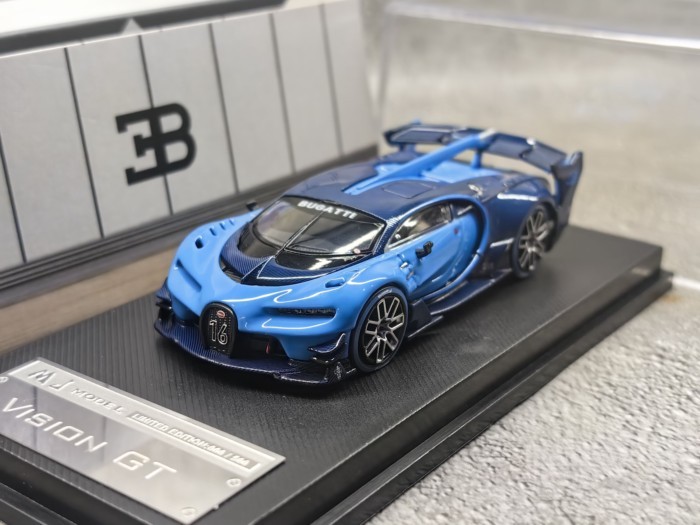 MJ 1: 64 Bugatti VGT Bugatti vision GT Supercar จําลองโลหะผสมรุ่นพร้อมสต็อกขาย