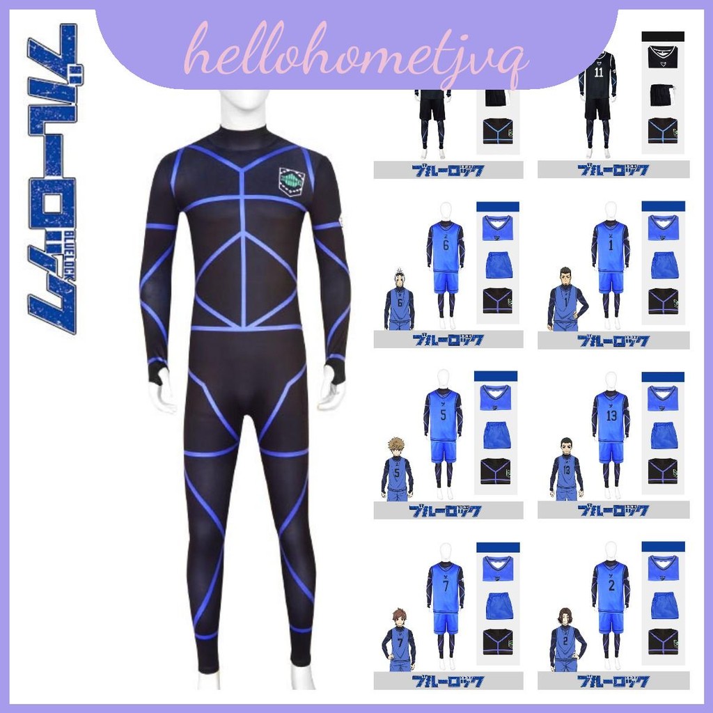 ชุดเจอร์ซีย์สำหรับแฟนอนิเมะ Kunigami Isagi Yoichi Rensuke