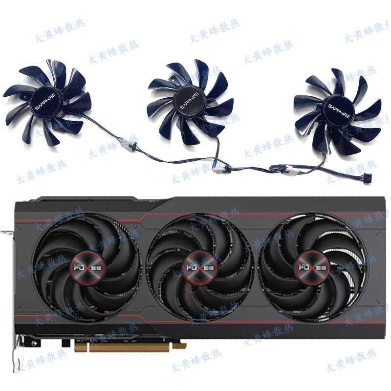 ยี่ห้อใหม่ SAPPHIRE/Blue RX6800 6800XT 16GB PULSE กราฟิกการ์ดพัดลมระบายความร้อน